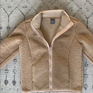 Sherpa zip-up sweatshirt